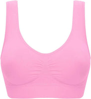 New Seamless Comfortable Sports Bra, Workout Wire free All Day Comfort Bra, Pink Sz 6XL