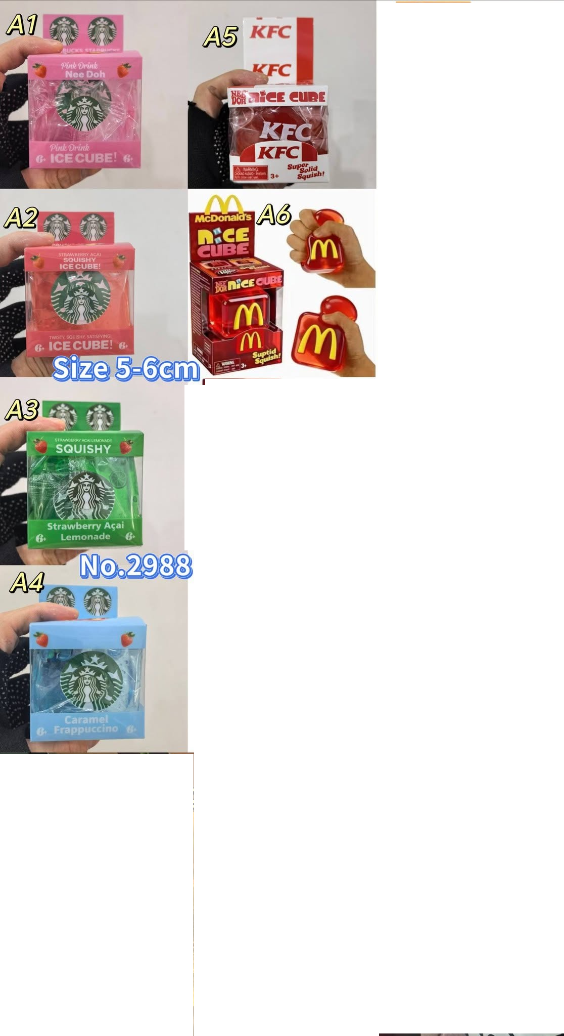 Hot sell toys No.298815 Size 5-6cm with box Style A Tax included