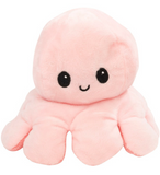 NEW Squish Meez Octoplush Soft Toy - Peach & Coral! Reversible octopus plushie that can be changed dependent on mood