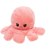 NEW Squish Meez Octoplush Soft Toy - Peach & Coral! Reversible octopus plushie that can be changed dependent on mood