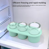 New Green Ice Cube Tray for Stanley, Silicone Ice Cube Maker with Lid for Making 3 Hollow Cylinder Ice Cube Molds, Accessories for Stanley Cups 30-40 Oz for Chilling Cocktails,Whiskey,Drinks,Coffee