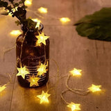 NEW 40 LED Star Lights 8 FT, warm white! Decorate your home with these beautiful ambient starry lights! Battery Operated