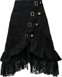 New Taiduosheng Women's steampunk party club wear punk gothic retro black lace skirt Black, Sz XL
