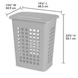 New Sterilite 61L Rectangular LiftTop Laundry Hamper- Grey