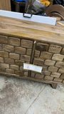 Retails $897+ Steve Silver Darby Accent Server Sofa Table Accent cabinet, 58 x 16 x 30, Walnut! NOTE: Item is new but has some imperfections/damage from transport, shown in pics!