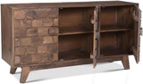 Retails $897+ Steve Silver Darby Accent Server Sofa Table Accent cabinet, 58 x 16 x 30, Walnut! NOTE: Item is new but has some imperfections/damage from transport, shown in pics!