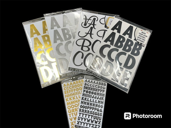Abc Font Sticker New Lot of Sticko Alphabet Stickers Assorted Colours, Fonts & Sizing ...