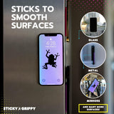 NEW StickyGrippy Suction Phone Case Mount, Silicon Adhesive Phone Accessory for iPhone and Android, Hands-Free Fidget Toy Mirror Shower Phone Holder, Tiktok Videos and Selfies (White)