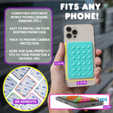 NEW StickyGrippy Suction Phone Case Mount, Silicon Adhesive Phone Accessory for iPhone and Android, Hands-Free Fidget Toy Mirror Shower Phone Holder, Tiktok Videos and Selfies (White)