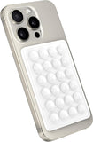 NEW StickyGrippy Suction Phone Case Mount, Silicon Adhesive Phone Accessory for iPhone and Android, Hands-Free Fidget Toy Mirror Shower Phone Holder, Tiktok Videos and Selfies (White)