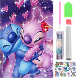 New Diamond Painting Stitch Daiamondpaint 5D DIY Diamond Painting Kits Beaded Drawings for Interior Decordiamonds Painting(Stitch 30x40Cm)
