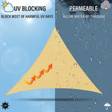 New SUNNY MOOD 12' x 12' x 12' Grey Triangle Sun Shade Sail Outdoor Patio Canopy Mash Material UV Block
