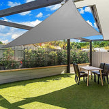New SUNNY MOOD 12' x 12' x 12' Grey Triangle Sun Shade Sail Outdoor Patio Canopy Mash Material UV Block
