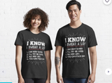 New Sz L Unisex I Know I Swear A Lot T-shirt Funny Quotes Tee, Black (Includes 1 Tee)