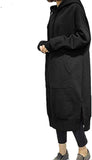New Women Long Sleeve Hoodie Sweater Dress Pullover Black, Sz XL