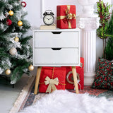NEW Assembled SET OF 2 End Side Table/Nightstands with Storage Drawers - Solid wood legs - Retails for $260 for set of 2