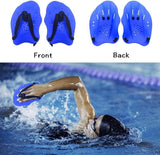New Swim Paddles Hand, Swimming Training Hand Paddles with Adjustable Straps Professional Swimming Training Hand Paddles Pool Exercise Equipment Accessories, BLUE