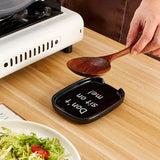 New Swuut Ceramic Spoon Rest Set of 2,Spoon Holder for Spatula,Tongs,Gadgets,Coffee Spoon,Spoon Cradle for Stove Top,Kitchen Counter(Black)