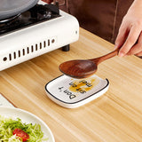 New Swuut Ceramic Spoon Rest Set of 2,Spoon Holder for Spatula,Tongs,Gadgets,Coffee Spoon,Spoon Cradle for Stove Top,Kitchen Counter(White)