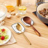 New Swuut Ceramic Spoon Rest Set of 2,Spoon Holder for Spatula,Tongs,Gadgets,Coffee Spoon,Spoon Cradle for Stove Top,Kitchen Counter(White)