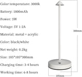 New Cordless Table Lamps,Rechargeable Led Touch Bar Lamp, Portable Battery Desk Lamp,2 Level Brightness Dimmable Night Light,Minimalist Design, for Living Room/Restaurant/Couple Dinner/(Silver)