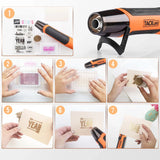 New TACKLIFE Mini Heat Gun, 350W/662°F Hot Air Gun with 6.56Ft Long Cable