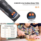 New Tacklife Cordless Rotary Tool, 8V Motor 2.0 Ah Li-ion Battery Grinding Drilling Tool Sets, Long Endurance Power-RTD02DC, Combitool for Craft Projects, DIY Creations, Cutting, Engraving