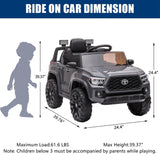 NEW Assembled Official Licensed Toyota Tacoma Ride-on Car,12V Battery Powered Electric Kids Toys Was store display has some minor surface scuffs from transport Retails $562+