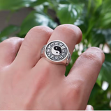 New Tai Chi Gossip Zodiac Adjustable Ring 100% Real 925 Sterling Silver Men Women Fits all sizes adjustable Retails $72+
