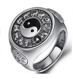 New Tai Chi Gossip Zodiac Adjustable Ring 100% Real 925 Sterling Silver Men Women Fits all sizes adjustable Retails $72+