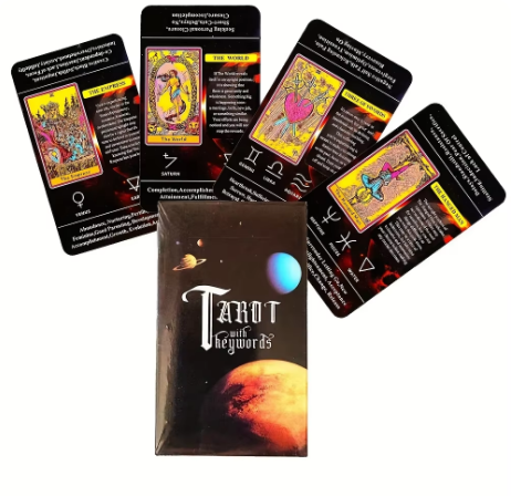 NEW Tarot Cards For Beginners With Meaning On Them, 78pcs-Cards Pocket Size Tarot Learning Deck, Fortune Telling Game