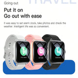 New TB39 Smart Watch Men Blood Pressure Waterproof Smartwatch Women Heart Rate Monitor Fitness Tracker Watch Sport For Android IOS, Black