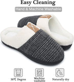 New TcIFE Womens Mens Comfort Memory Foam Slippers Warm Indoor Outdoor House Shoes Sz 8 (38-39)