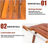 New in box! Retails $343+ TEAK Shower stool bench with handles and non-slip feet. Supports up to 300 lbs! Use in Bathtub or Shower
