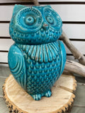 Like new from Home stagers lot! Ceramic Owl in Teal! 10.5" HIgh