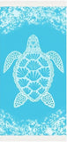 NEW Retails $55, Turkish Teal Turtle Beach Towel Quick Dry Absorbent Cotton Lightweight Thin Bathroom Bath Pool Swim Towels Extra Large Oversized Sand Free Beach Accessories Essentials Stuff Cloud Adults Gift