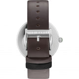 New Mens Designer Ted Baker Jack Watch with brown leather band, blue face! No box, has new battery & has been serviced at Bob's Watch Repair to ensure everything works perfectly! Retails $248+