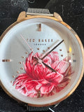New Ted Baker Kate Flower 36mm Dial Silver Steel Mesh Women's Watch TE50005026 SD, need battery! Retails $155US+