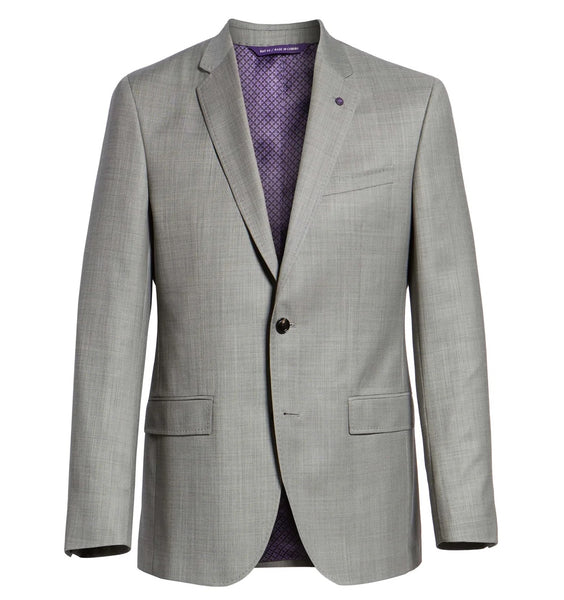 NEW TED BAKER LONDON GREY SHARKSKIN JAY SLIM FIT SUIT JACKET! JACKET ONLY!! SZ 44R! RETAILS $500+