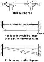 New Tension Rods, 4 Pack 15.7-28 Inches Adjustable Spring Steel Cupboard Bars Tension Curtain Rod Shower Rod Extendable Width