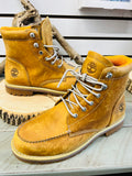 NEW MEN'S REDWOOD FALLS WATERPROOF MOC-TOE BOOTS BY TIMBERLAND, SZ 8! NOTE: Scuffs on boots from transport without box, Leather/boot cleaner should remove the scuffs!