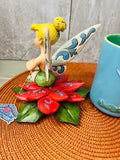 Disney Tinkerbell 2 Piece set, Includes wooden figurine & ceramic mug, home stager lot