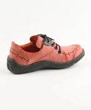 NEW TMA EYES Hand Stitching Leather Women's Sneaker, Orange! Sz 39 (8) Retails $138+
