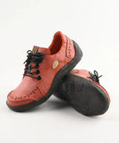 NEW TMA EYES Hand Stitching Leather Women's Sneaker, Orange! Sz 39 (8) Retails $138+