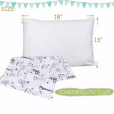 New Toddler Pillow with Pillowcase，13X18 Soft Cotton Kids Pillows (White)