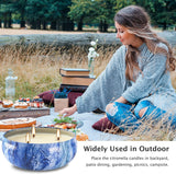 New Retails $84+ Topsics Large Citronella Candles for Indoor/Outdoor, 3 Pack, 14 oz, 3 Wick Soy Wax Candles, 80 Hours Burn Time Each! Re-use tins for plants or storage
