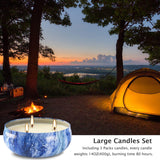 New Retails $84+ Topsics Large Citronella Candles for Indoor/Outdoor, 3 Pack, 14 oz, 3 Wick Soy Wax Candles, 80 Hours Burn Time Each! Re-use tins for plants or storage