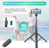 New Torjim 60” Phone Tripod & Selfie Stick, All in One Extendable Cell Phone Tripod with Remote Shutter for Live Streaming/Video Recording/Photo, Upgraded iPhone Tripod Stand Compatible with iOS/Android