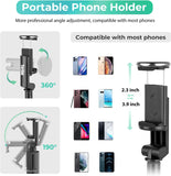 New Torjim 60” Phone Tripod & Selfie Stick, All in One Extendable Cell Phone Tripod with Remote Shutter for Live Streaming/Video Recording/Photo, Upgraded iPhone Tripod Stand Compatible with iOS/Android