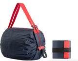 New Foldable Large Capacity Shopping Bag with Handle High Quality Blue & Red